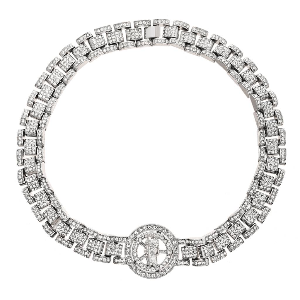 Eclipse Luxe American Diamond Men'S Necklace : 8905124542783