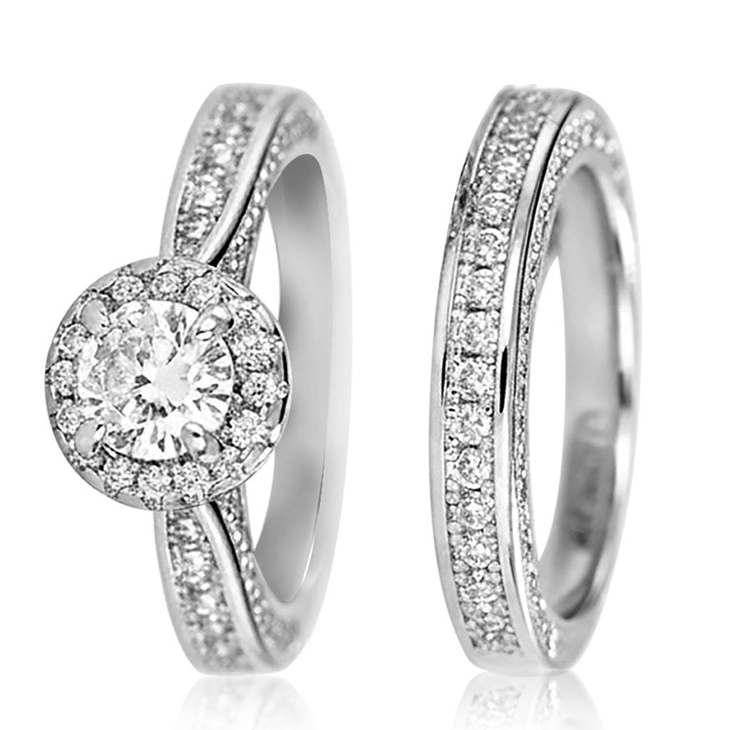 Silver Plated Crystal & Cz Studded Solitaire & Eternity Finger Ring Fancy Jewellery For Women & Girls (Size- Us 7) : PX9R3041-7