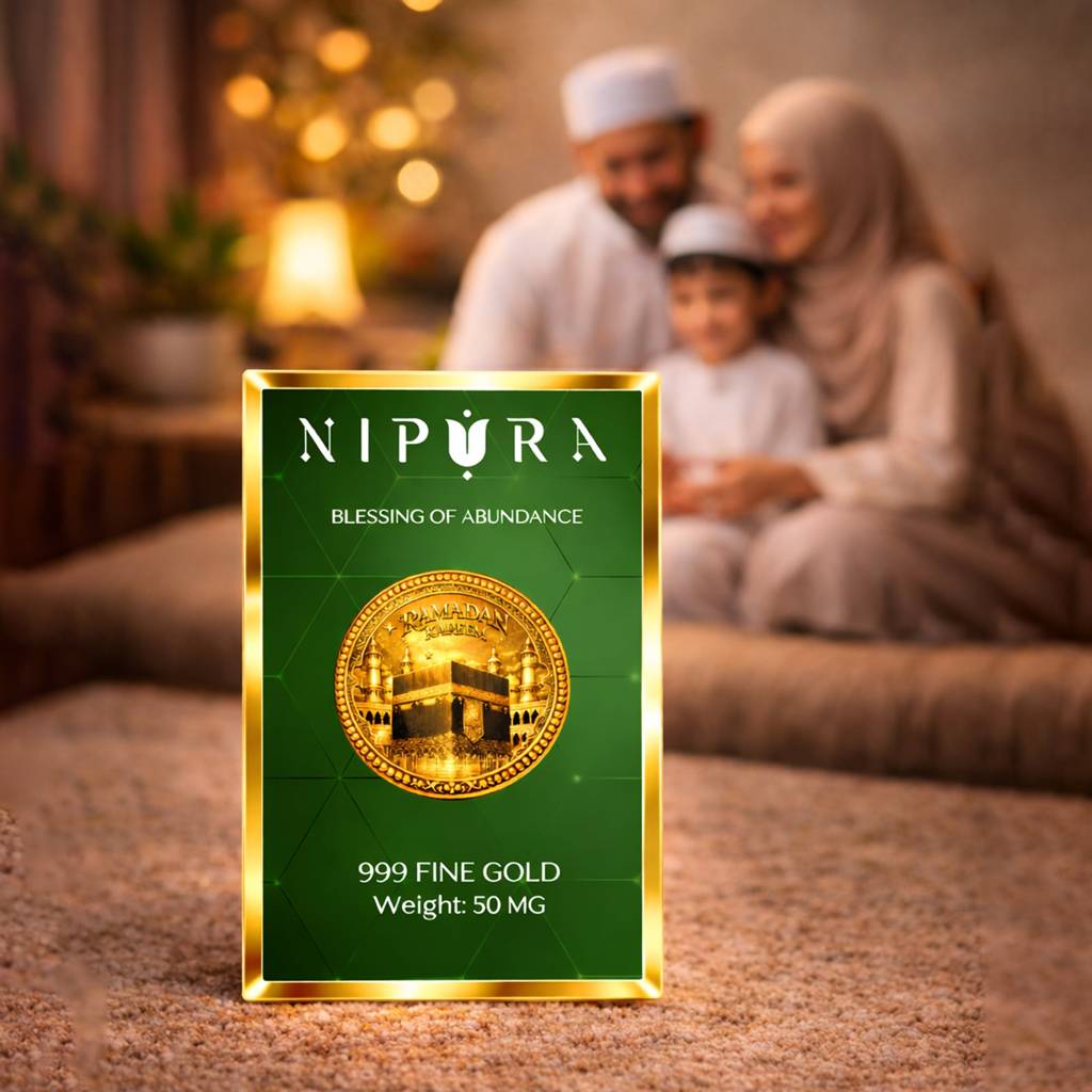 24Kt 999 Pure Gold Coin Ramadan Kareem Gift | 50Mg : NGCB01026004
