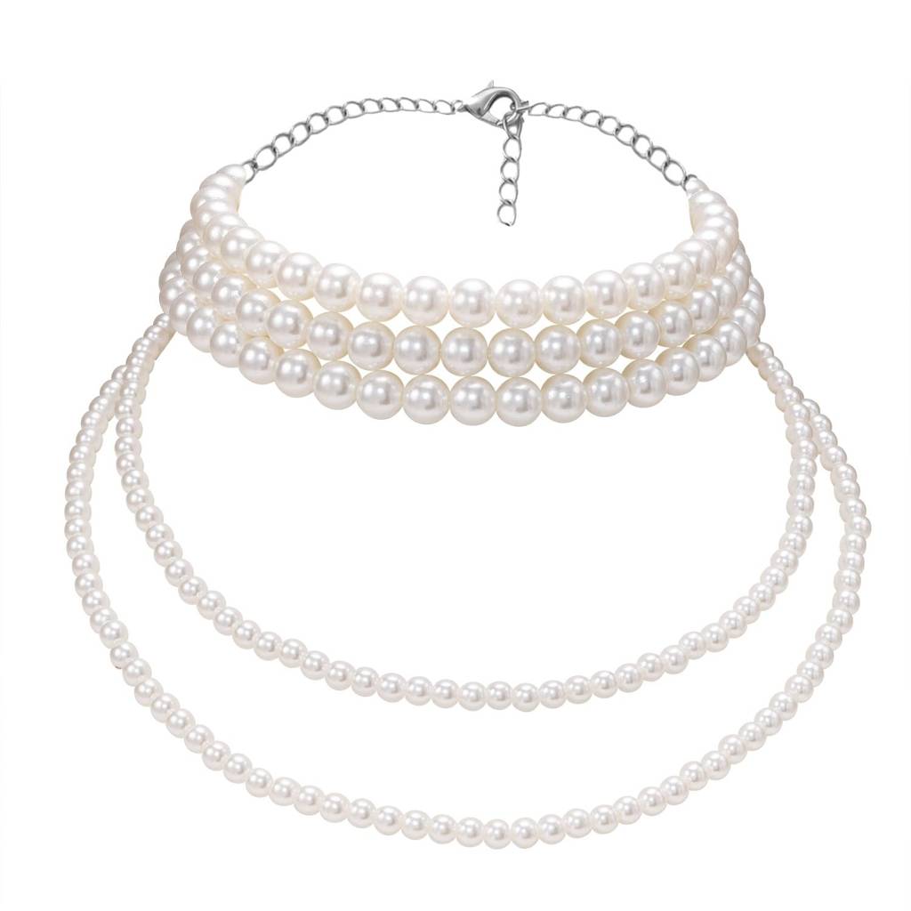 Stylish Elegant Layered Pearl Necklace For Women & Girls : PX9N200W