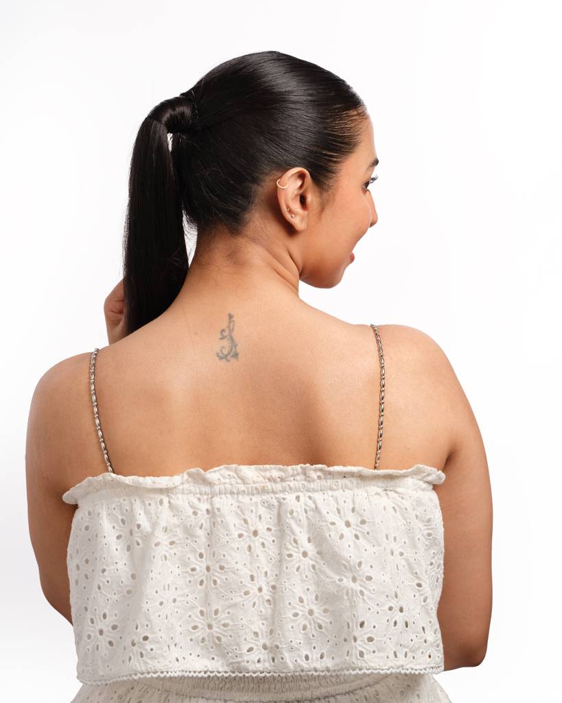 Silver Basic Beaded Bra Strap : BBR-SILVER-BASIC-XS