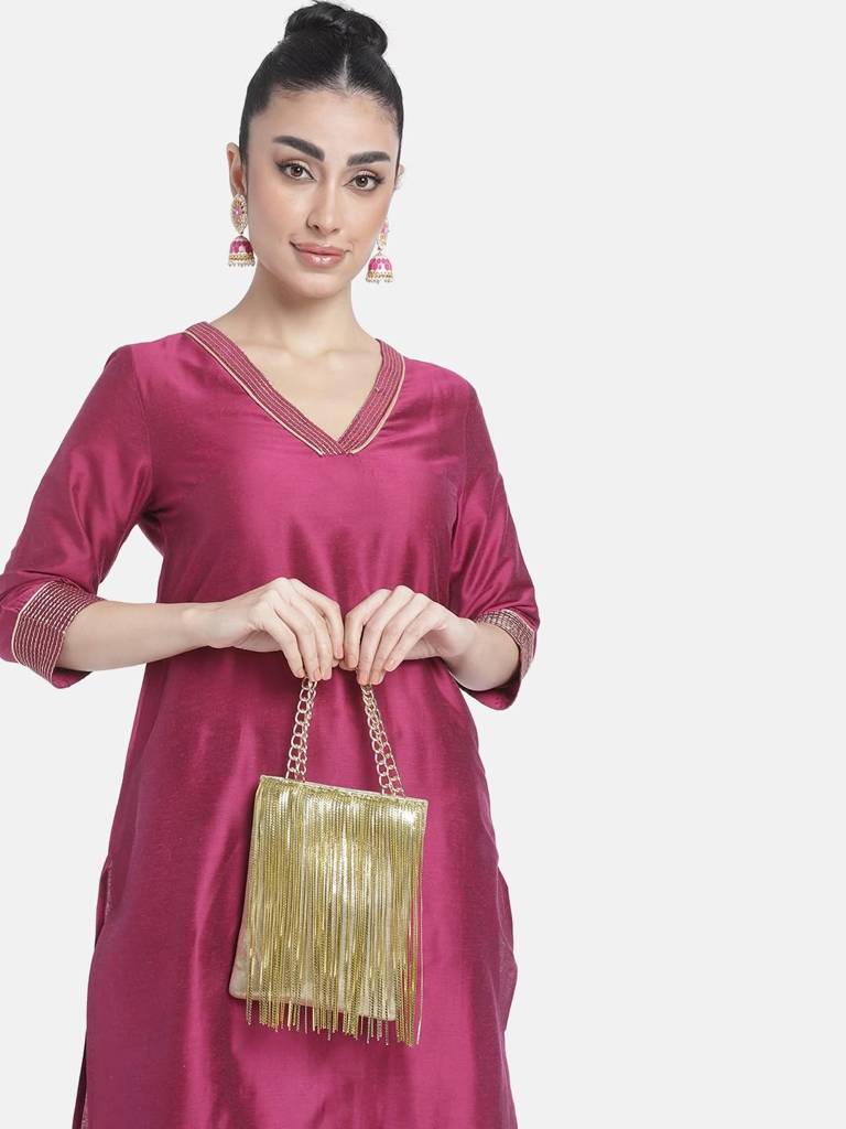 Potli Bags For Women Evening Bag Clutch Ethnic Bride Purse With Drawstring (P35G) : P35G