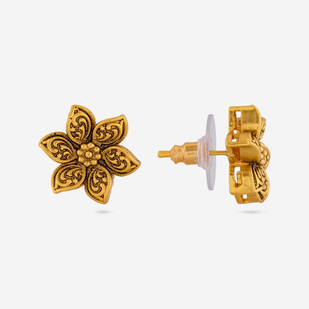 Gold - Plated Festive Antique Earring - 472130 : 472130