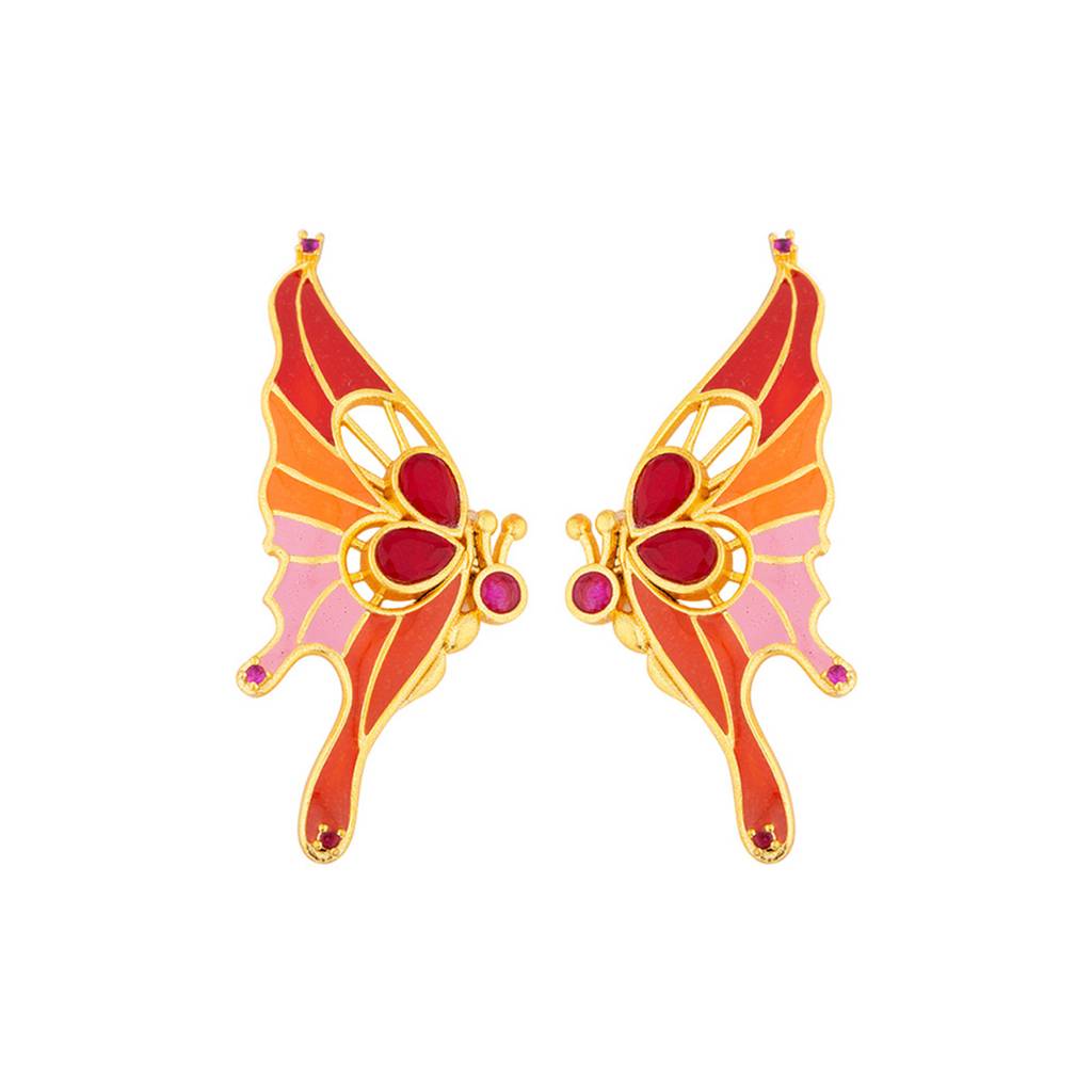 Butterfly Inspired Statement Earrings : 8905124065770