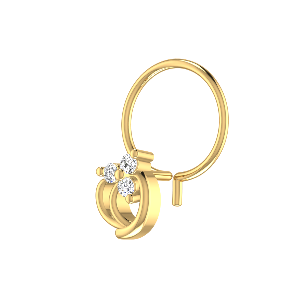 Avsar 9K Bis Hallmarked | Nosepin For Women/Girls |  Avno316 : AVNO316YC
