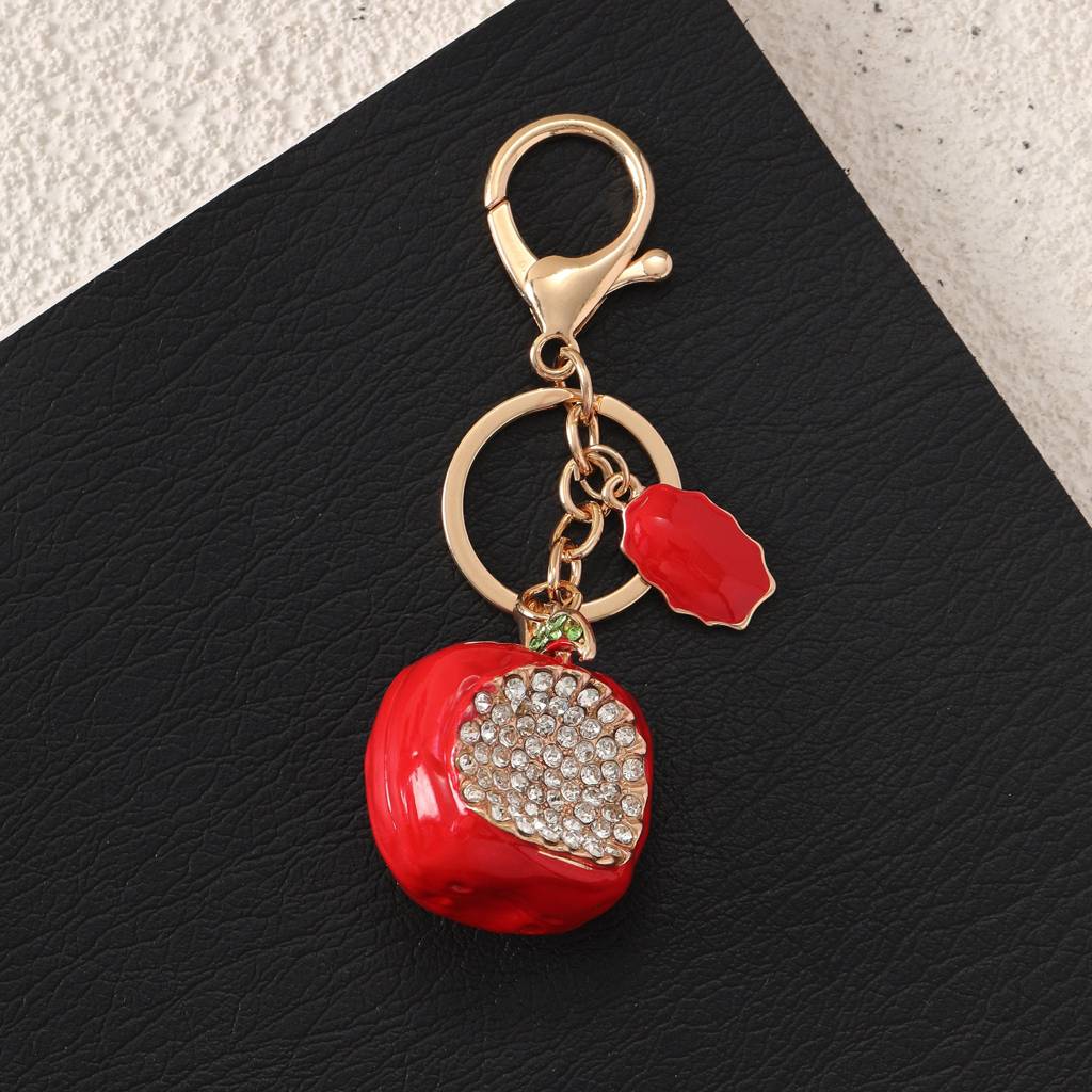 Apple Bag Charm For Girls : C-BG-0052-G-RD