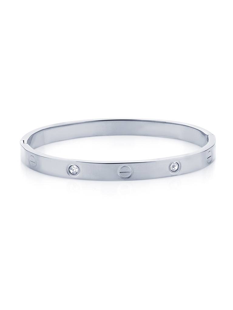 Classic Rivet Bangle Stainless Steel Waterproof & Anti-Tarnish : B54SJSS0S