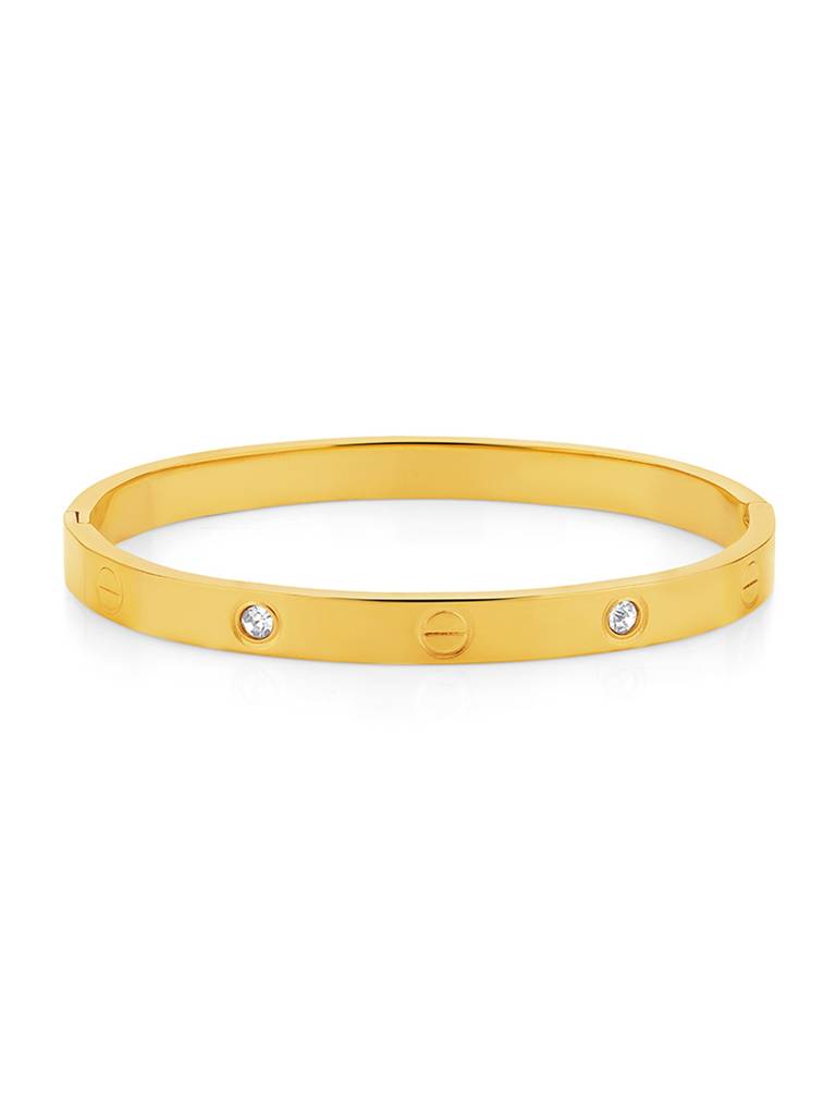 Classic Rivet Bangle Stainless Steel Waterproof & Anti-Tarnish : B53SJSS0G