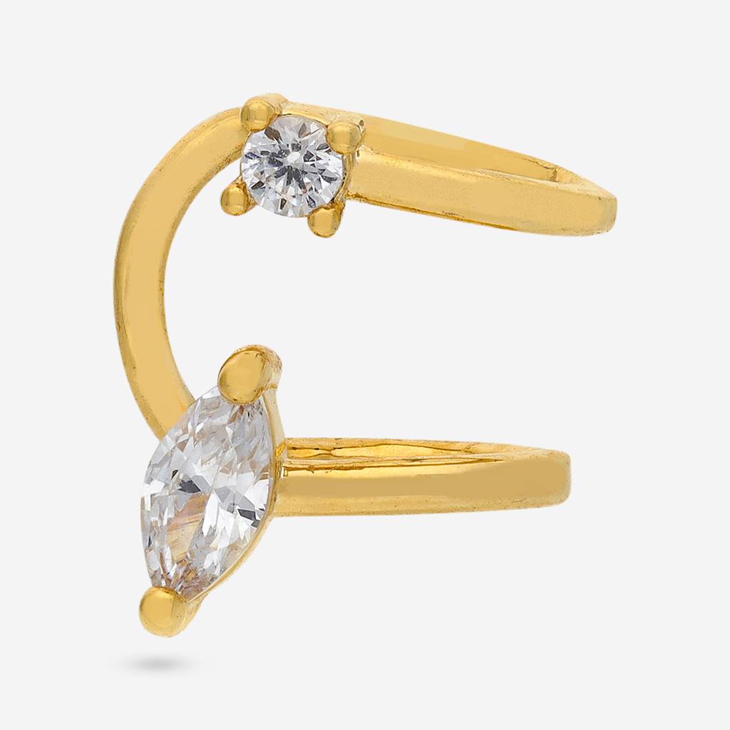 White Gold - Plated Casual Wear Trendy Zircon Earring - 460556 : 460556