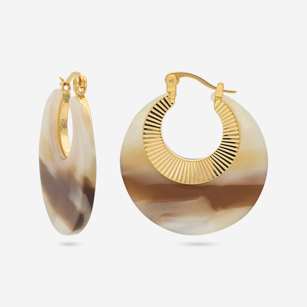 Gold - Plated Casual Wear Trendy Earring - 456260 : 456262