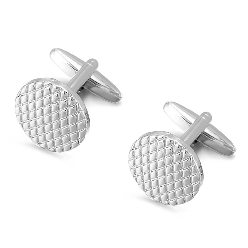 Silver Plated Na Stainless Steel Cufflinks Classic Formal Accessories Jewellery For Men : PX9CL155S