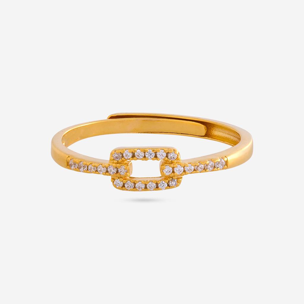 White Gold - Plated Office Wear Silver Finger Ring - 466219 : 466219
