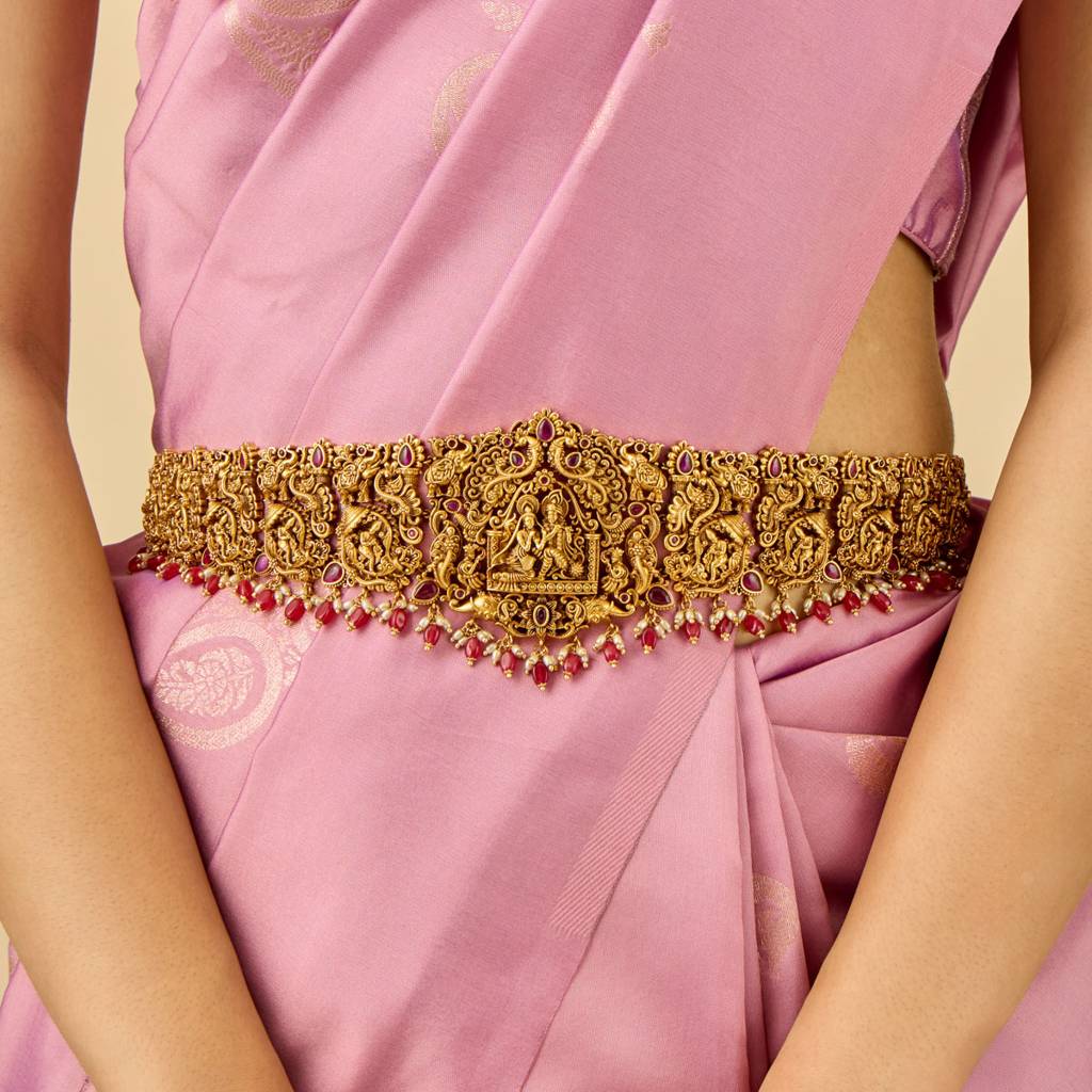 Ruby Gold - Plated Bridal Antique Belt - 435985 : 435985
