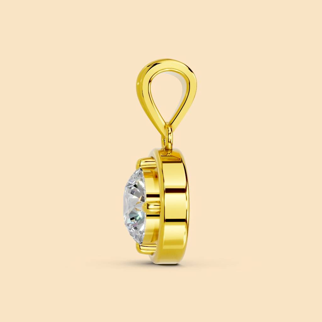 22K Gold Vermeil |Lumi Pendant (Without Chain)| Pure 925 Sterling Silver With The Thickest Gold Layer : TSPN-LUM-22K-13032
