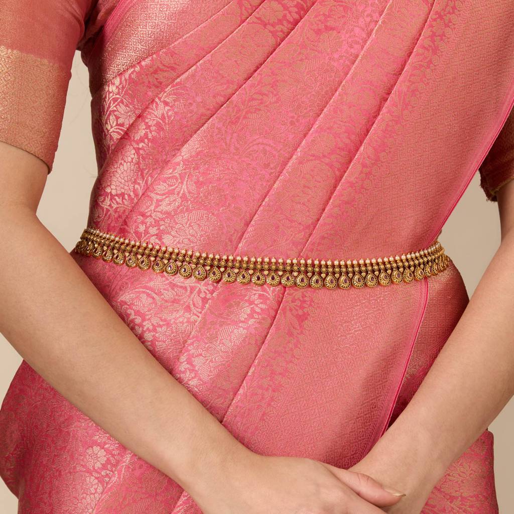 Ruby Gold - Plated Festive Antique Belt - 451877 : 451877