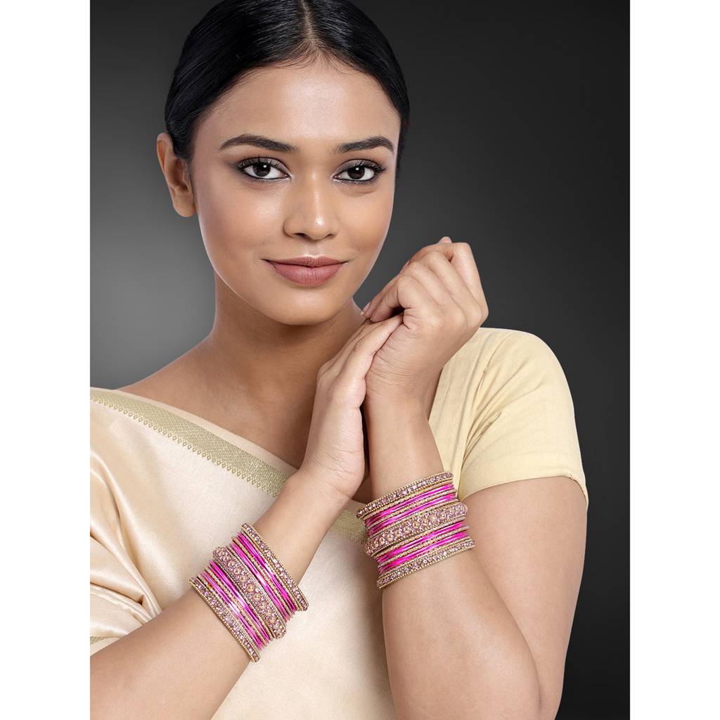 Metal Chuda Bangle Set For Women Wedding Bridal Indian Traditional Ethnic Jewellery : PF51B42PK