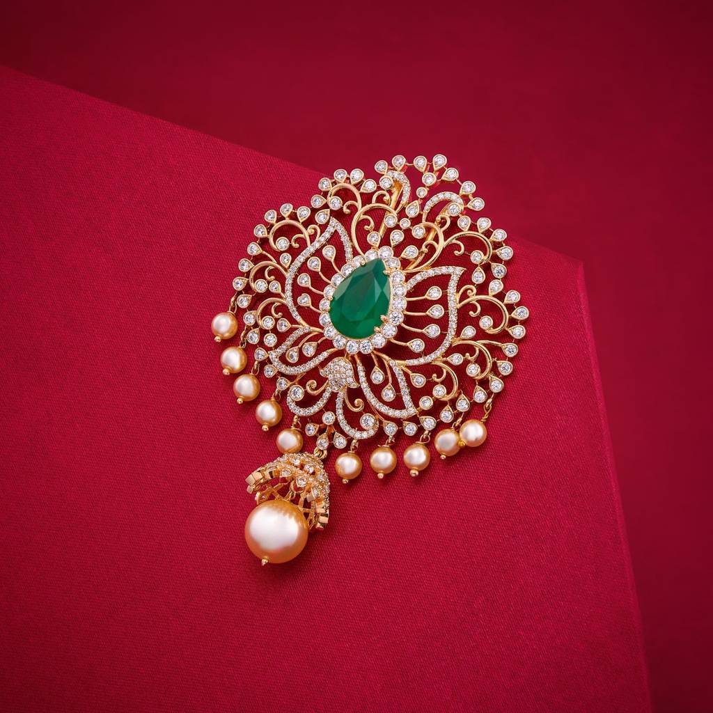 Bridesmaid Zircon Hair Brooch - 452764 : 452765