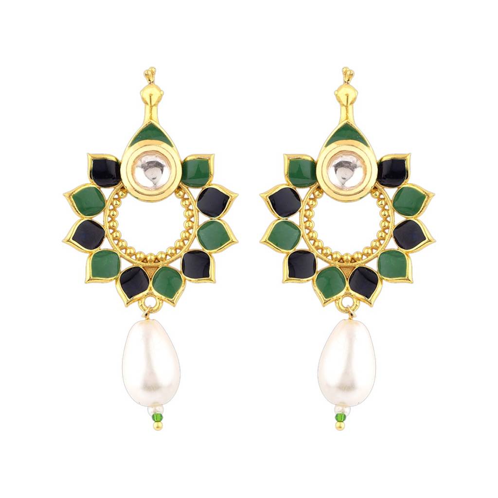 Manmayi Pearl Drop Earrings : 8907617979359