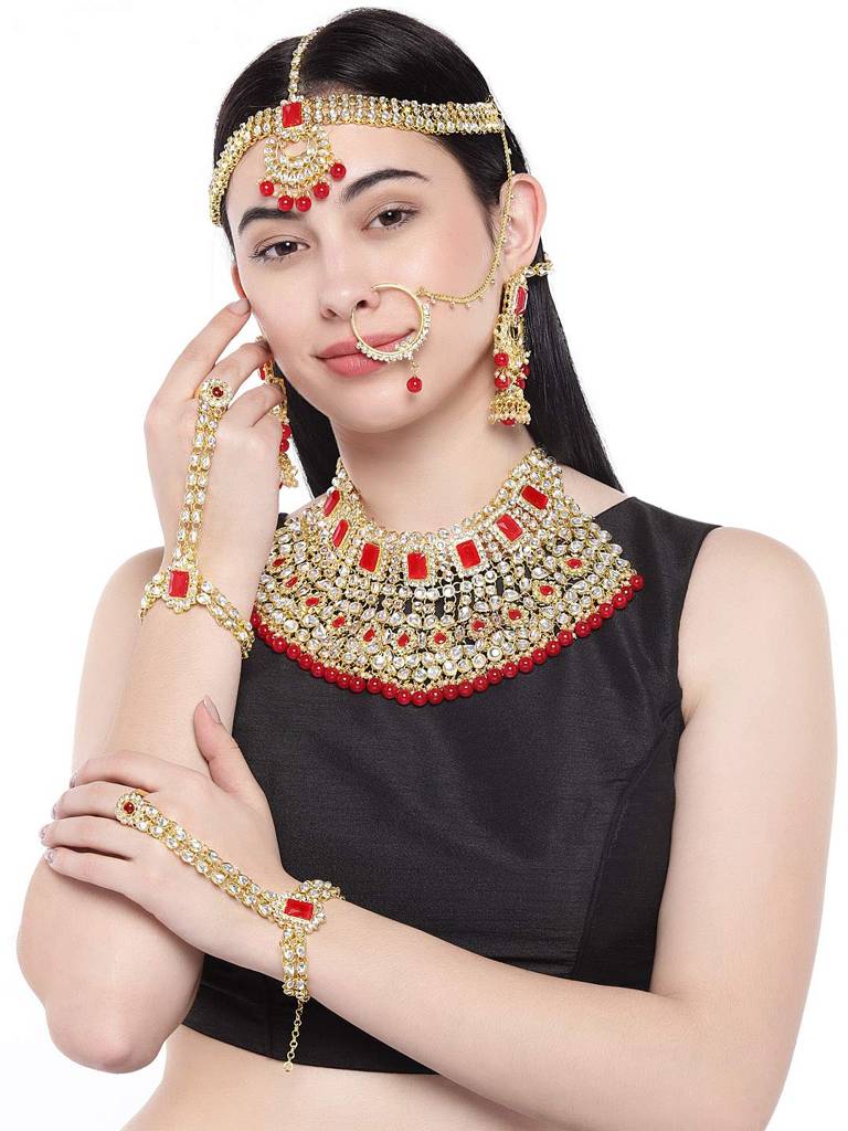 Jodha Akbar Style Choker Necklace Bridal Jewellery Set Gift For Women : PF36BRC02R