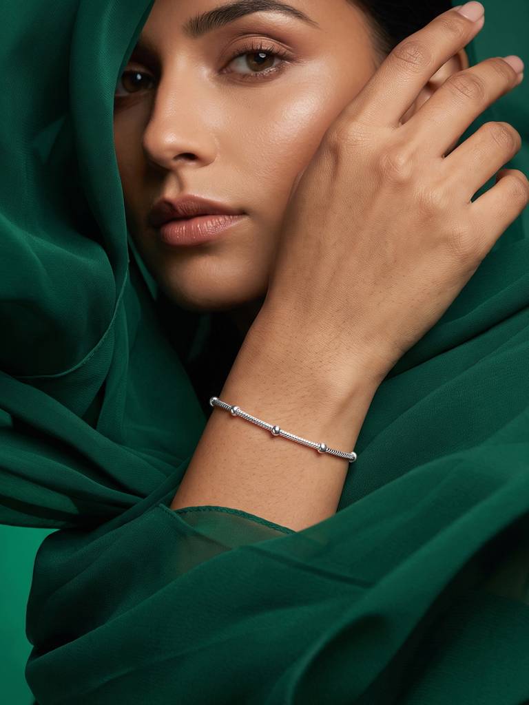Beaded Snake Chain Bracelet : IOLB4010