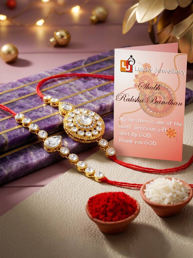 Traditional Rakhi For Bhaiya/Bhabhi Red Thread Rakshabandhan Rakhie (Pack Of 2) Rakhee Rakshasutra : 159-L1R1-21-W-2-2026