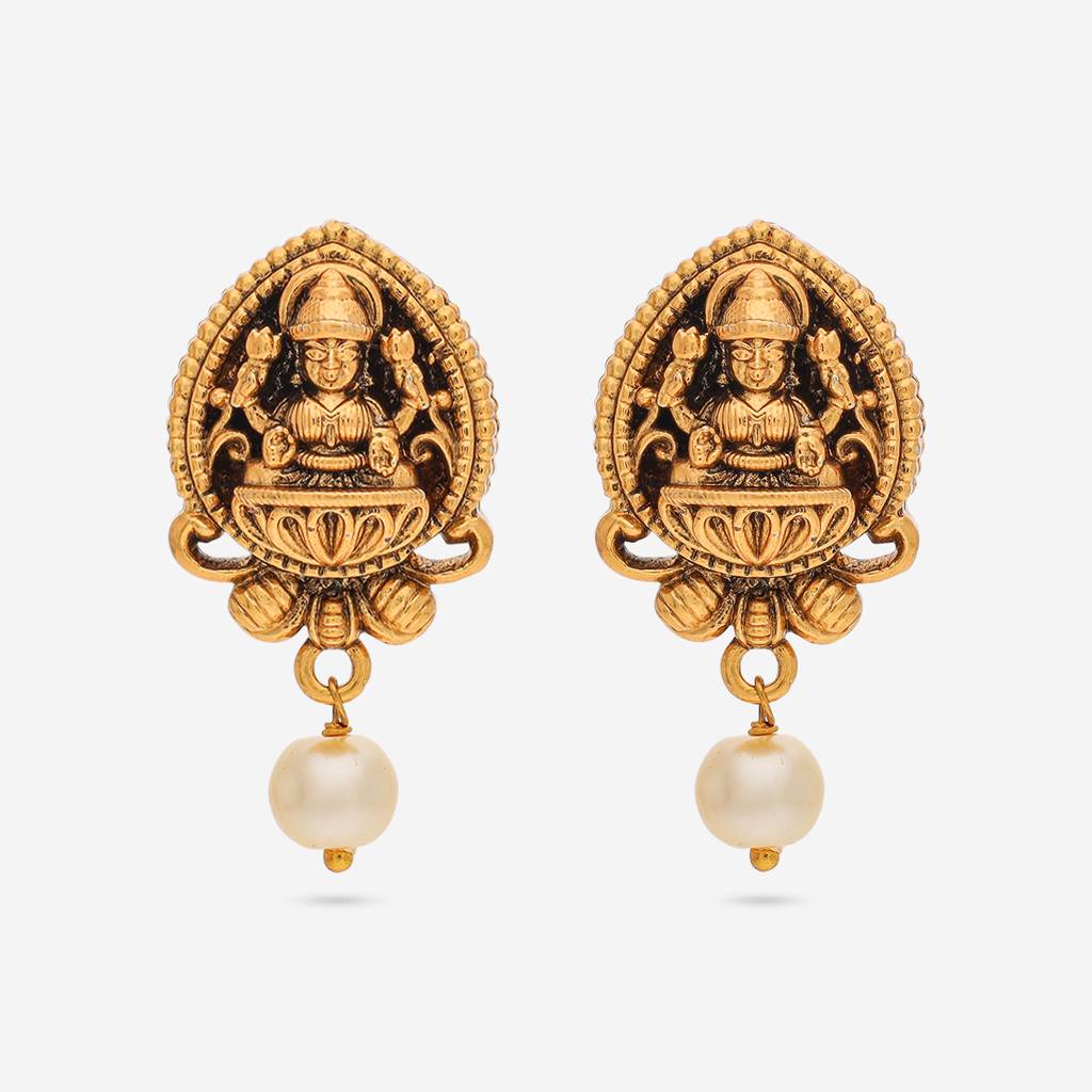Pearl Gold - Plated Festive Antique Earring - 452817 : 452817