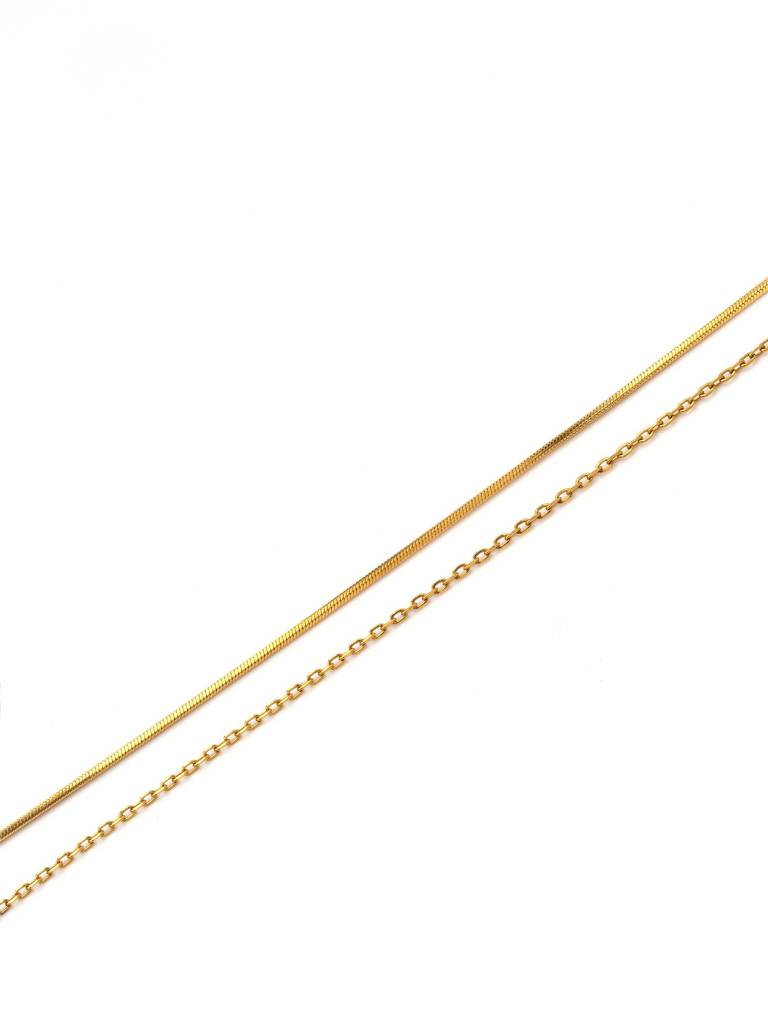 Sleek Dual Layer Anklet For Women - Waterproof & Anti-Tarnish : AN0029