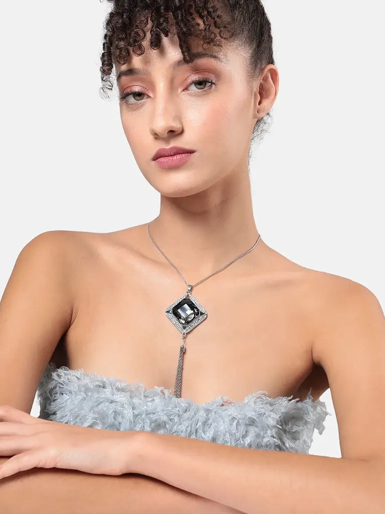 Shamim-Women'S Crystal Tassel Pendant Necklace : SOHINC8724
