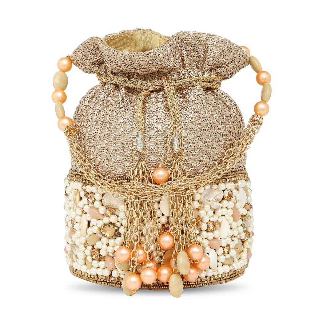 Potli Bags For Women Evening Bag Clutch Ethnic Bride Purse With Drawstring(P79G) : P79G
