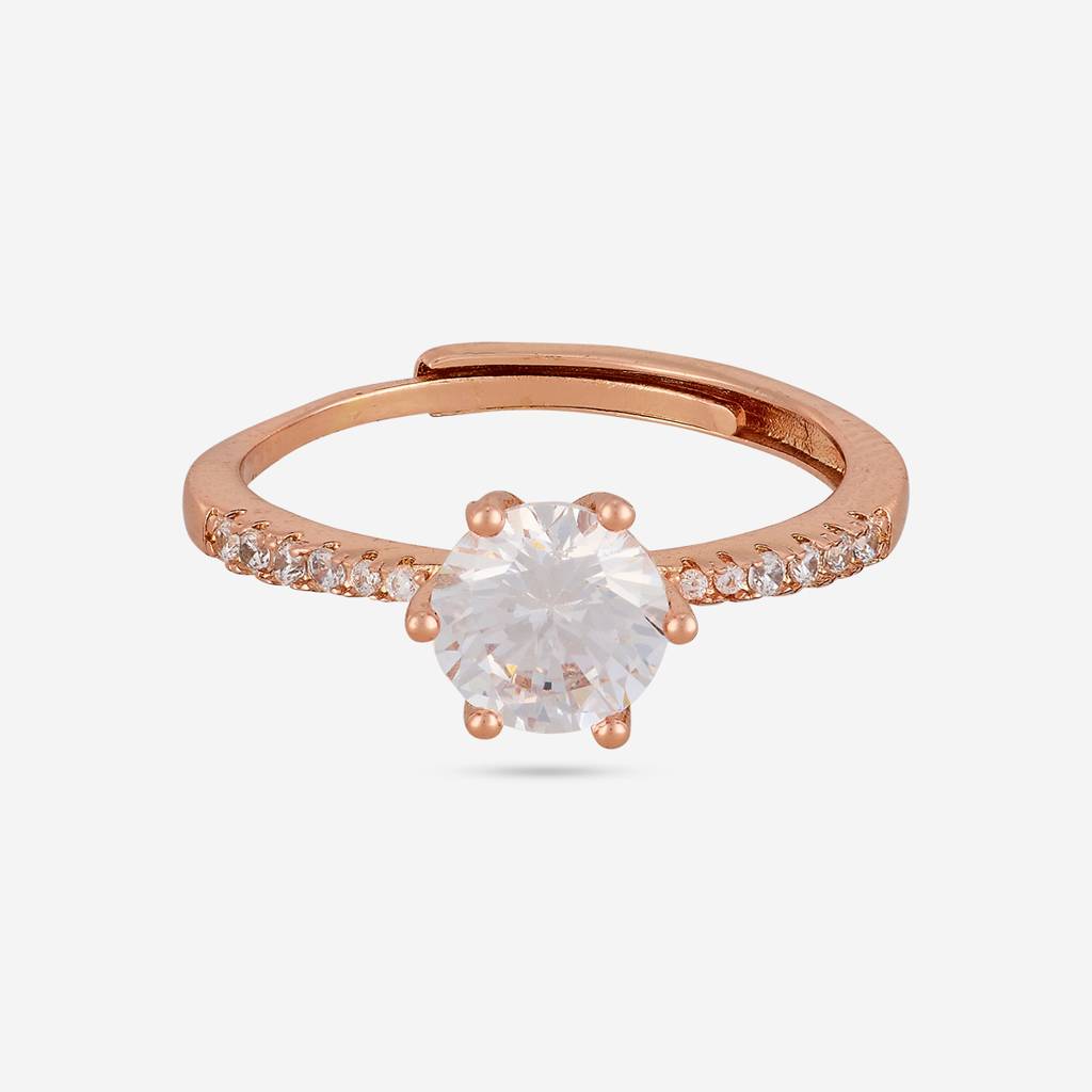 Gold Plated Casual Wear Trendy Zircon Finger Ring - 475398 : 475400