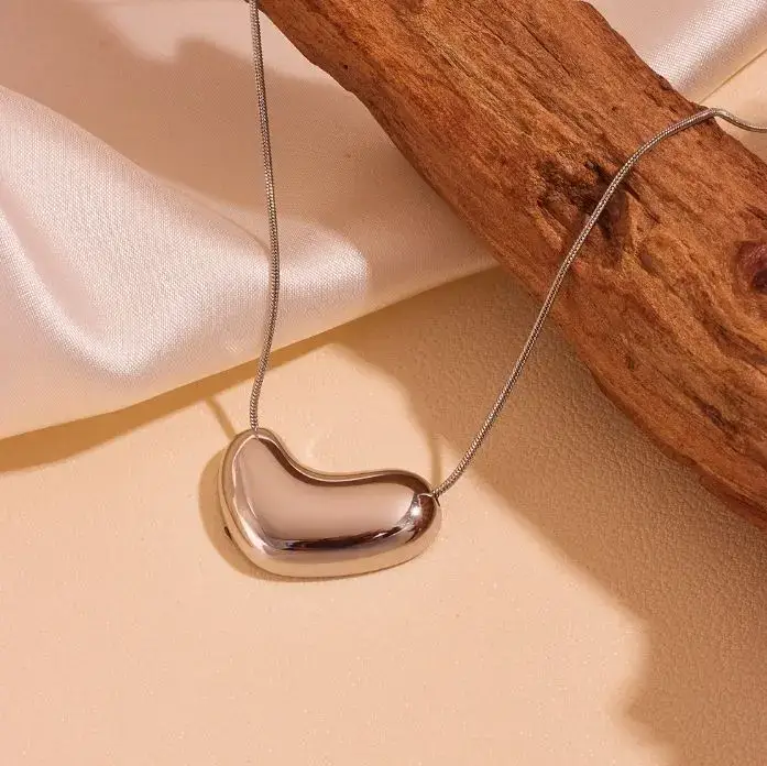 Silver Bean Necklace : NS14858-S