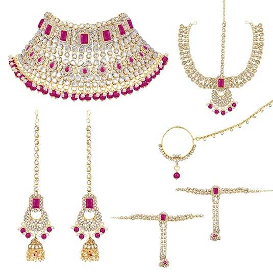 Jodha Akbar Style Bridal Jewellery Set Gift For Women : PF36BRC02RP