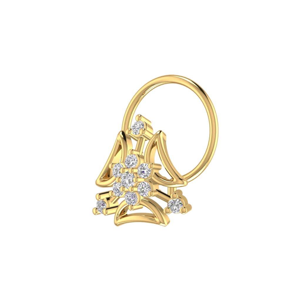 Avsar 9K Bis Hallmarked | Nosepin For Women/Girls |  Avno132 : AVNO132YC