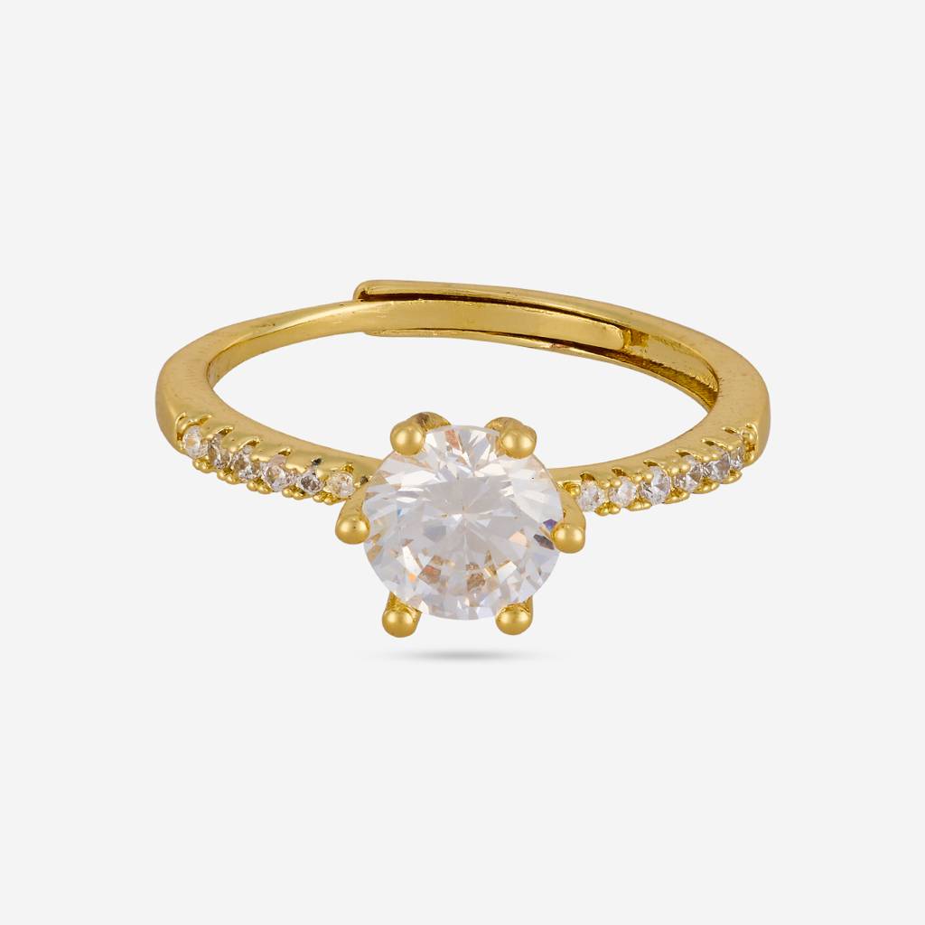 Gold Plated Casual Wear Trendy Zircon Finger Ring - 475398 : 475398