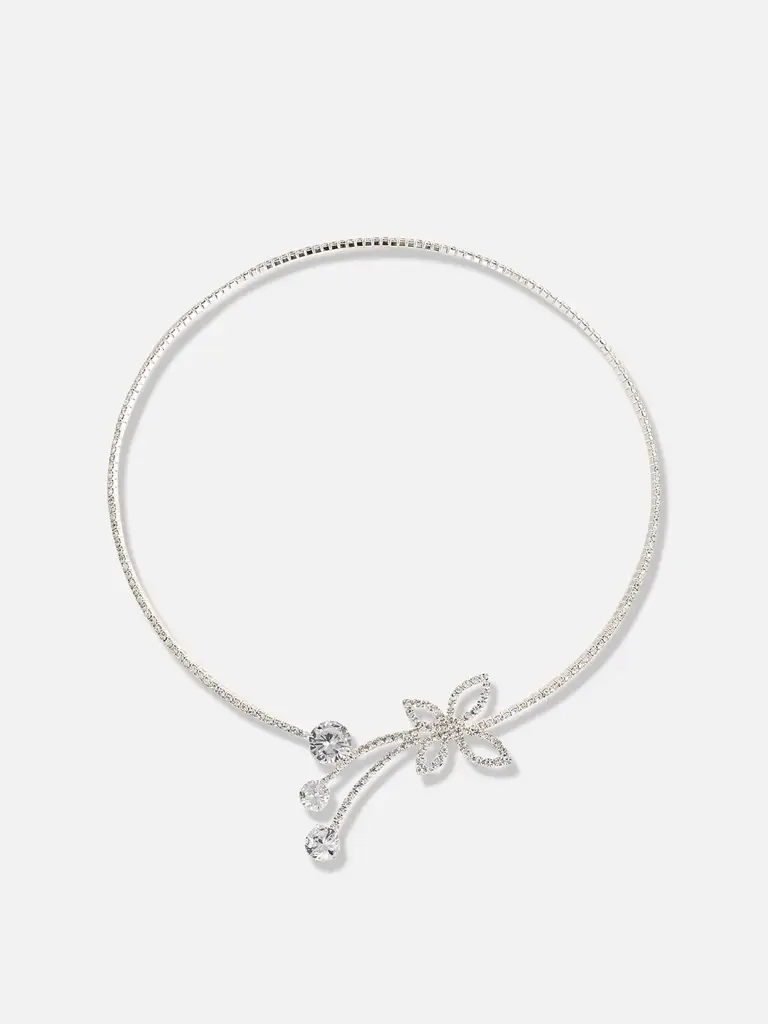 Nina-Silver Plated Designer Stone Casual Necklace For Women : SOHNCK3375