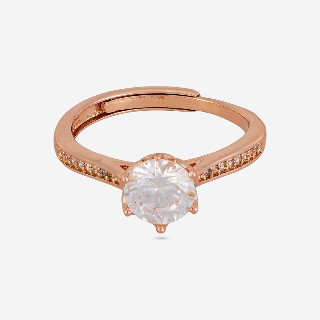 Gold Plated Casual Wear Trendy Zircon Finger Ring - 474316 : 474318