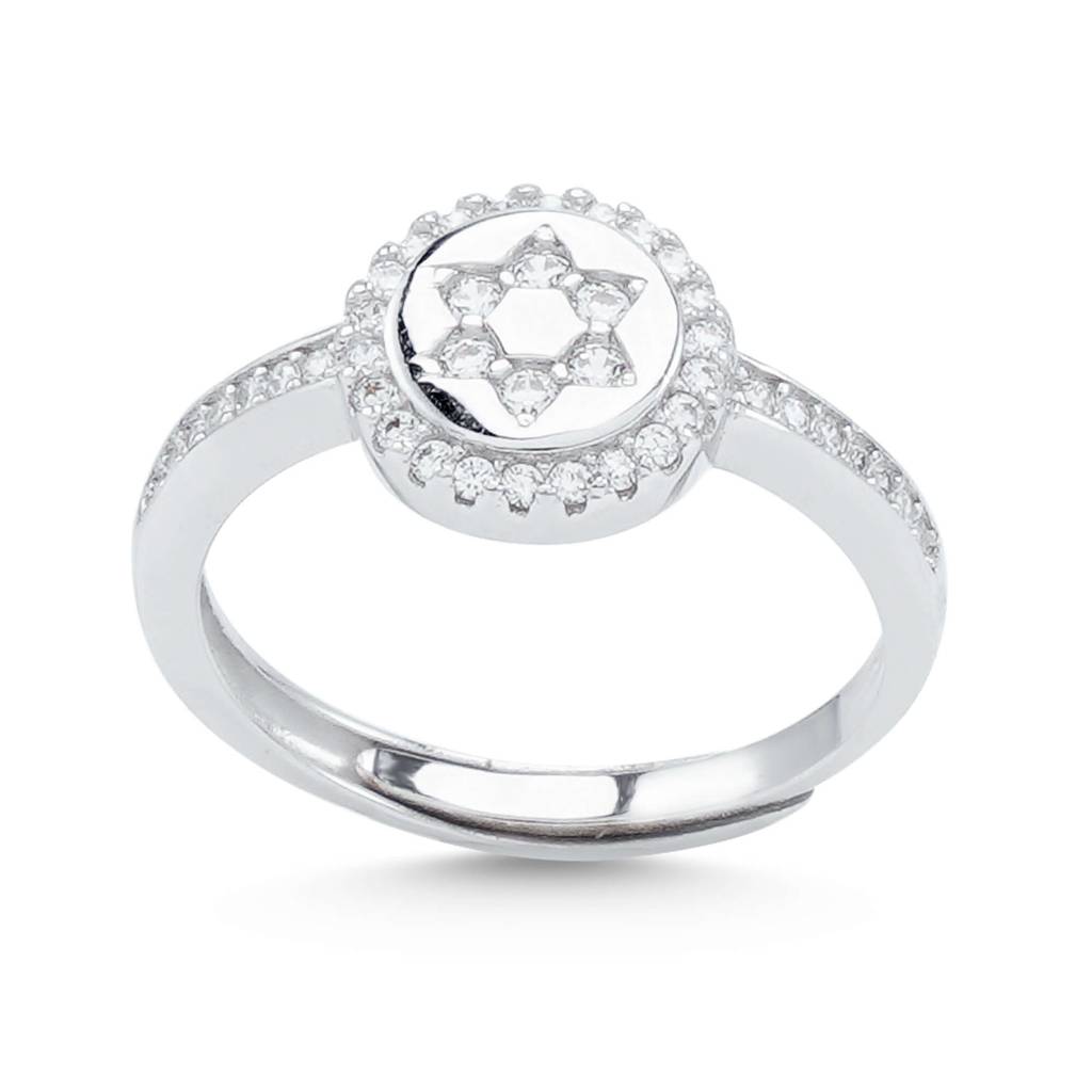 Minimalist Star Signet 925 Sterling Silver Adjustable Ring : NRWW00200061