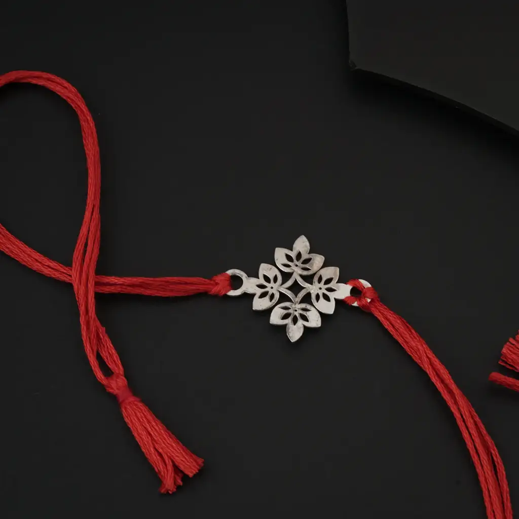 Silver Laser Cut Rakhi : 62005143