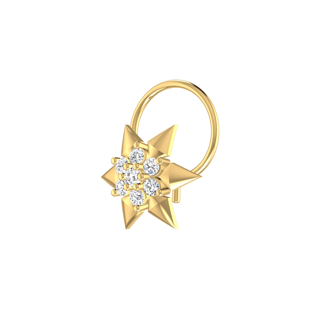 Avsar 9K Bis Hallmarked | Nosepin For Women/Girls |  Avno120 : AVNO120YC