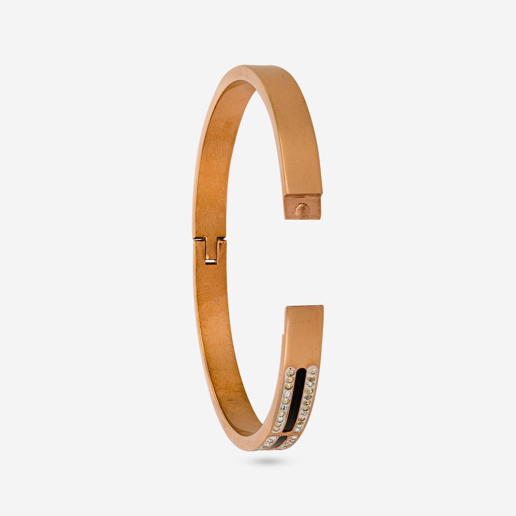 Black Rose Gold - Plated Casual Wear Trendy Kada - 464295 : 464295