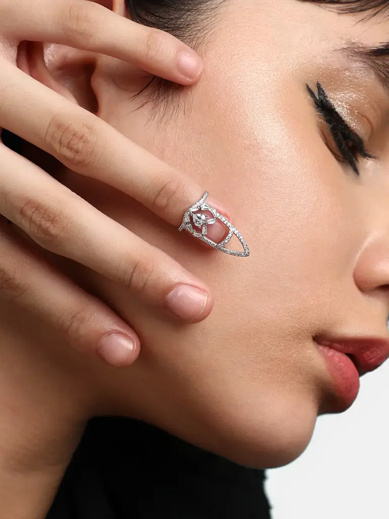 Luz-Gold-Plated Nail Ring : SOHIRG9538