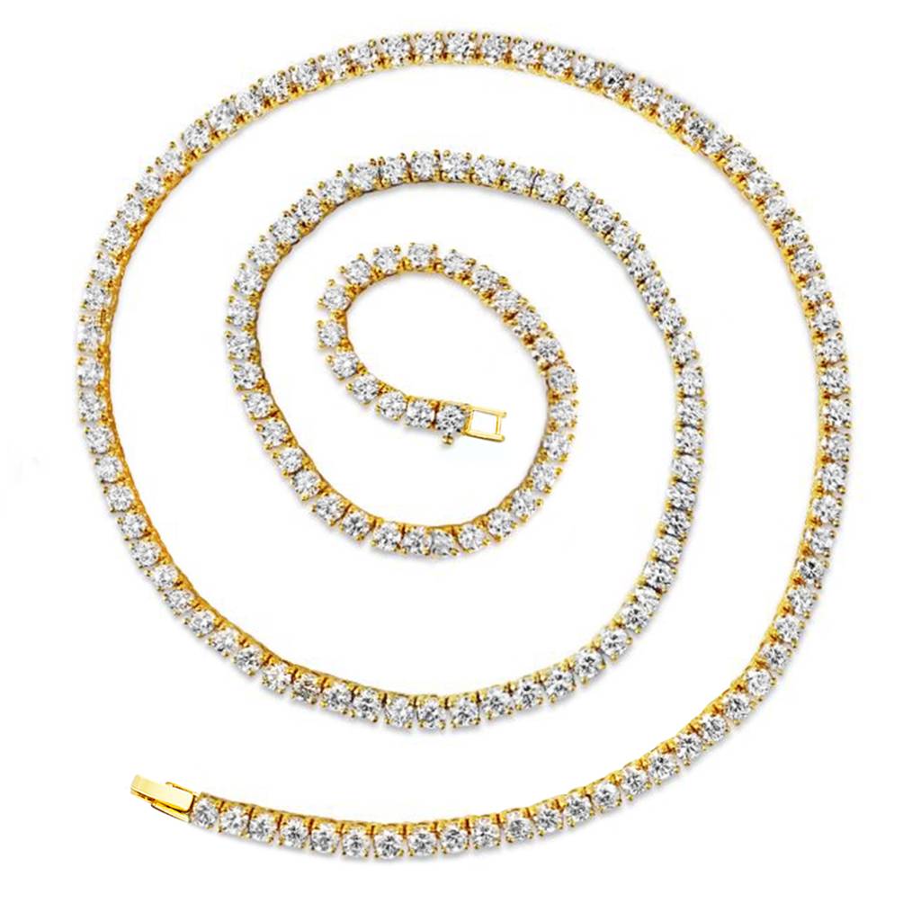 Crystal Studded Tennis Necklace Chain Fashion Jewellery For Women & Girls : PX9N196G