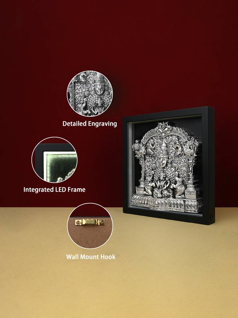 Pure 999 Silver Lakshmi Venkateshwar Led Frame : DYGFT374