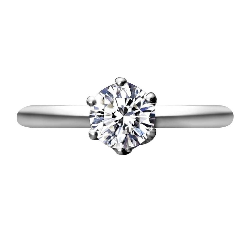 American Diamond Studded Silver Plated Finger Ring Fashion Wear Stylish Jewellery Gift For Girls & Women (Px8R64-7) : PX8R64-7