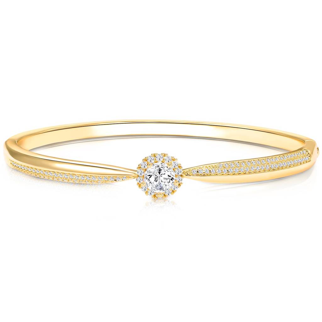 Crystal & Cz Studded Fancy Kada Bracelet Fashion Jewellery Gift For Women : PF68K205G