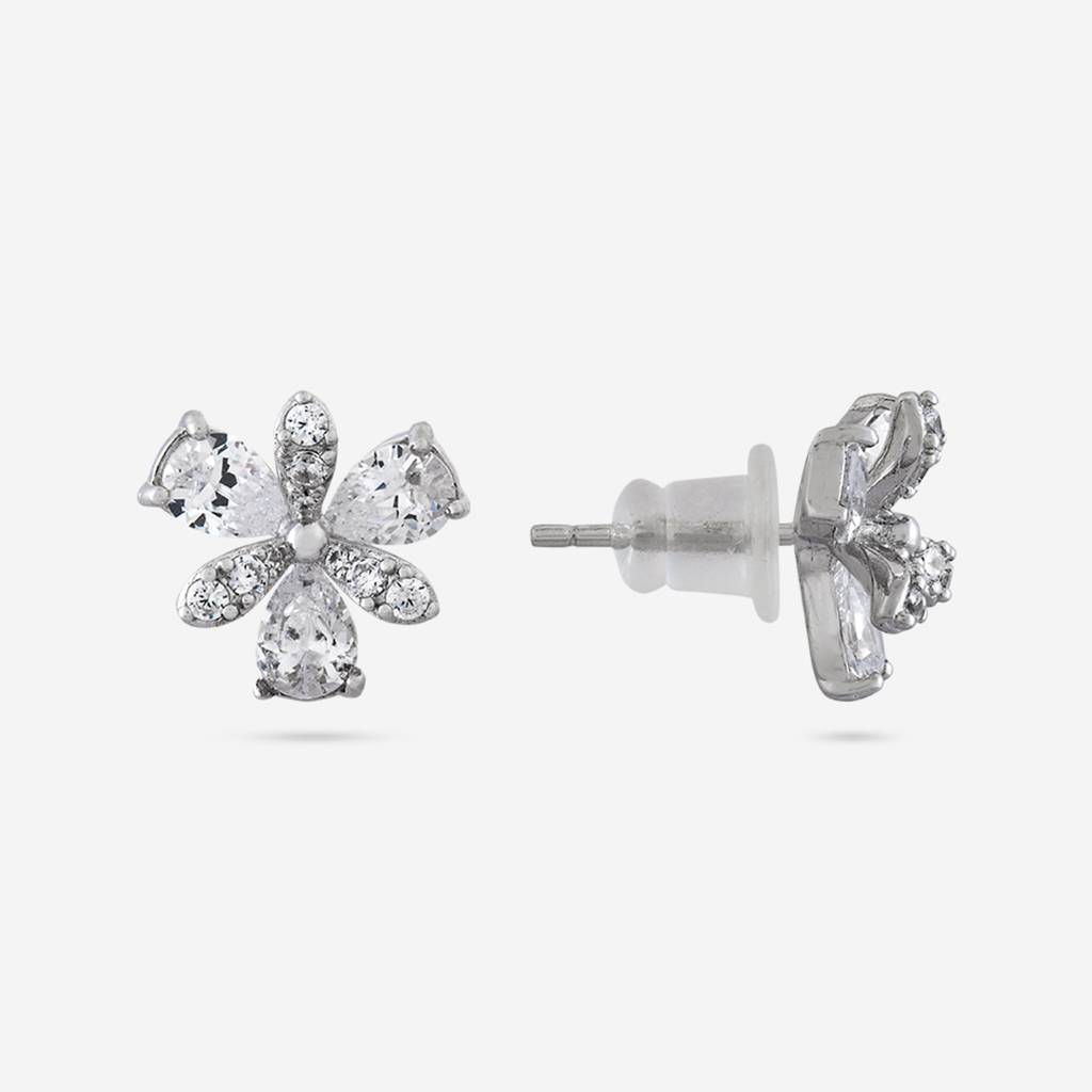 Office Wear Silver Earring - 465595 : 465596