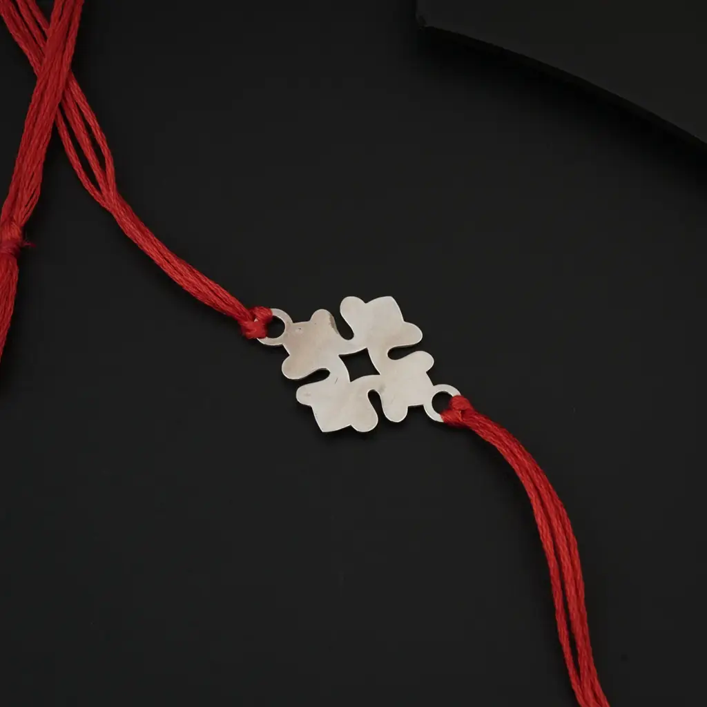 Silver Laser Cut Rakhi : 6358167