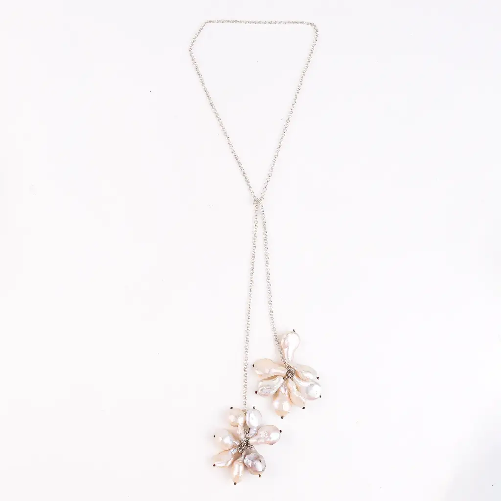 Tie And Wear Necklace With Fresh Water Pearls : 14441879