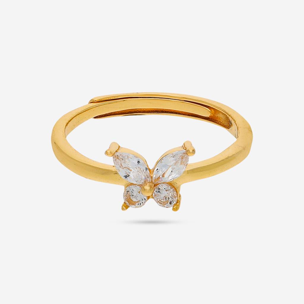 White - Plated Office Wear Silver Finger Ring - 453294 : 453294
