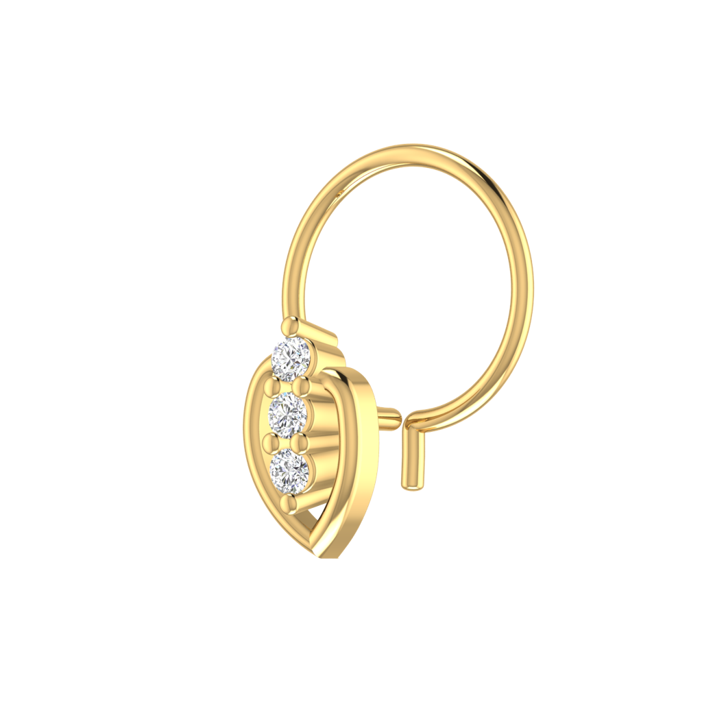 Avsar 9K Bis Hallmarked | Nosepin For Women/Girls |  Avno281 : AVNO281YC